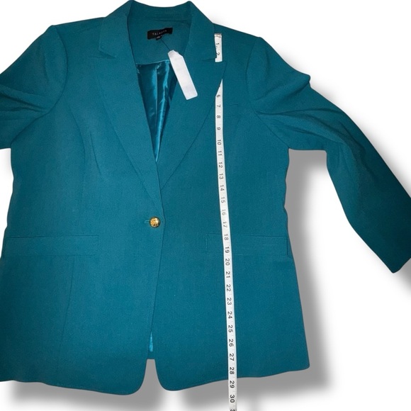 NWT TALBOTS Tailored Stretch Blazer - Misses 18 Teal - Picture 11 of 15
